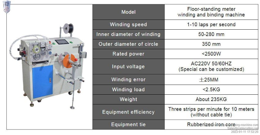 sample of cable Coiling Tying Bundle With Meter Counting, Wire Cutting coil Winding Binding Machine, Cable Rewinding Machine, Fully Automatic Binding Wire Tying Machine, Wire Winding Coil Machine 