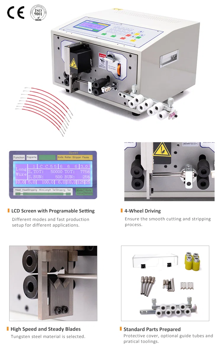 Double feeding wires stripping machine, Double line Wire Cutting Stripping Machine, Electrical Wire Stripping Machine, Cable Cutting Stripping Machine
